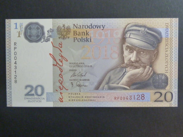20 Zlotych 2018 pamětní, série RP, BNB BNP822a, Pi. 192