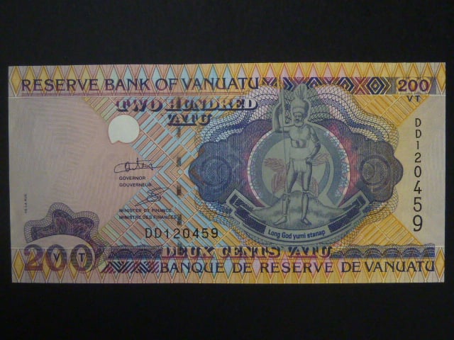 VANUATU, 200 Vatu 2007 série DD RESERVE BANK, BNB. B203c, Pi. 8