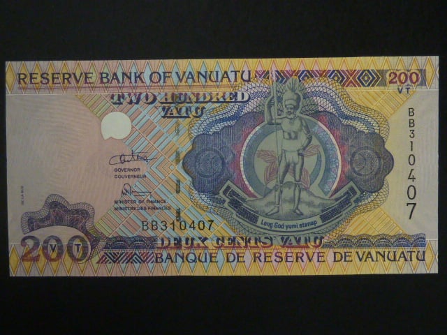 VANUATU, 200 Vatu 2007 série BB RESERVE BANK, BNB. B203b, Pi. 8