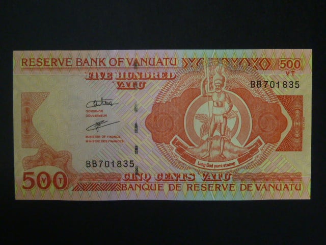 VANUATU, 500 Vatu 2006 série BB RESERVE BANK, BNB. B201b, Pi. 5