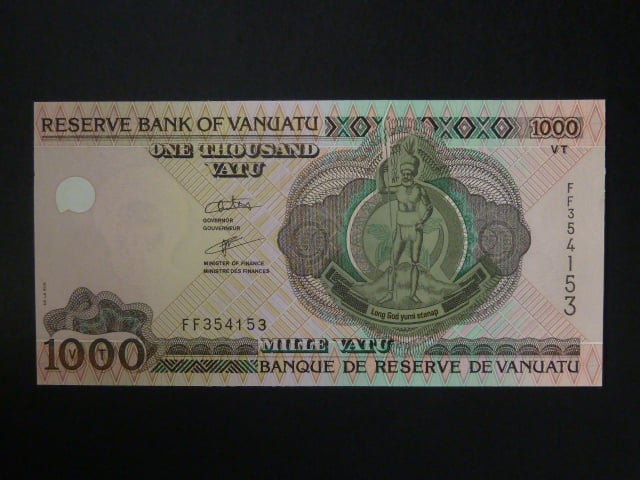 VANUATU, 1000 Vatu 2005 série FF, RESERVE BANK, BNB. B205b, Pi. 10