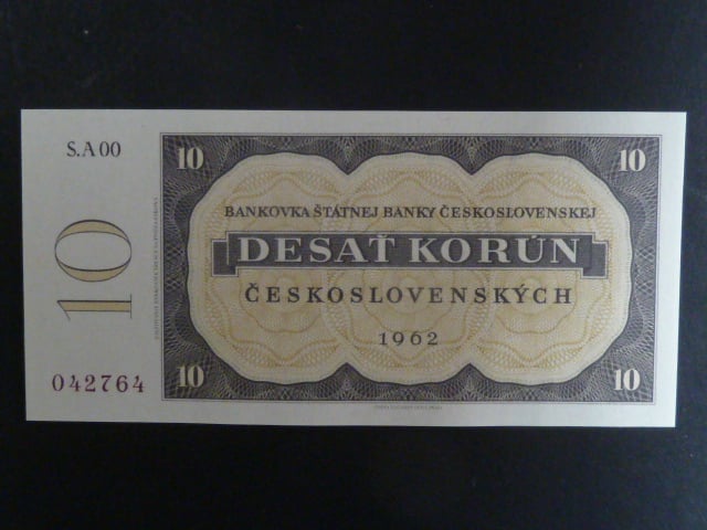 10 Kčs 1962, nevydaná, oboustranná