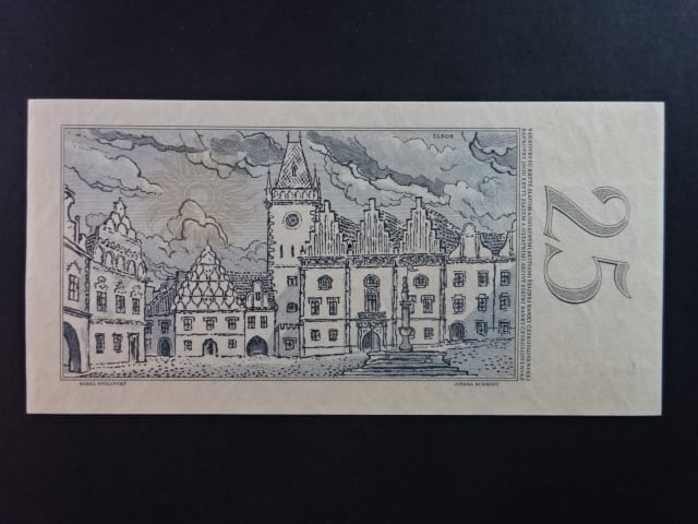 25 Kčs 1958 série S 24 s perf. 3md do obloučku