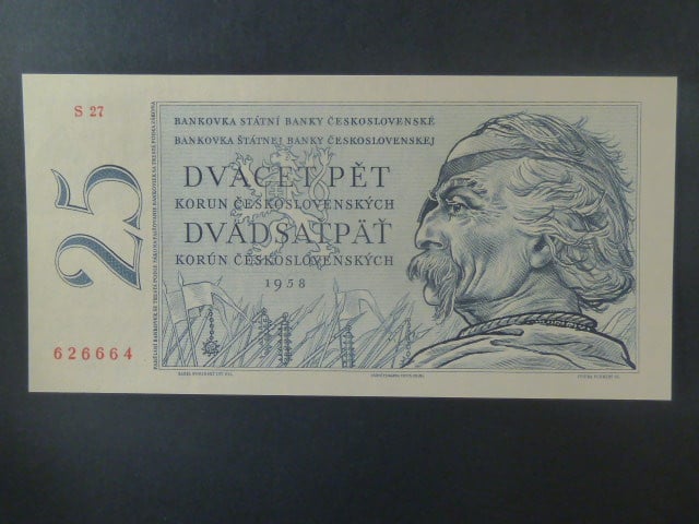 25 Kčs 1958 série S 27