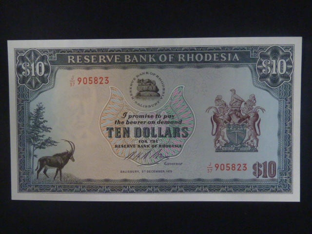 RHODESIE, 10 Dollars 3.12.1975, BNB. B110i, Pi. 33