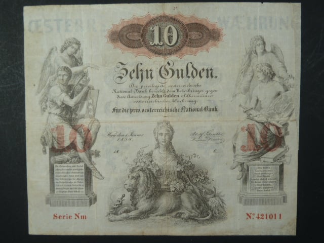 10 Gulden 1858 série Nm