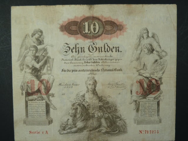 10 Gulden 1858 série cA