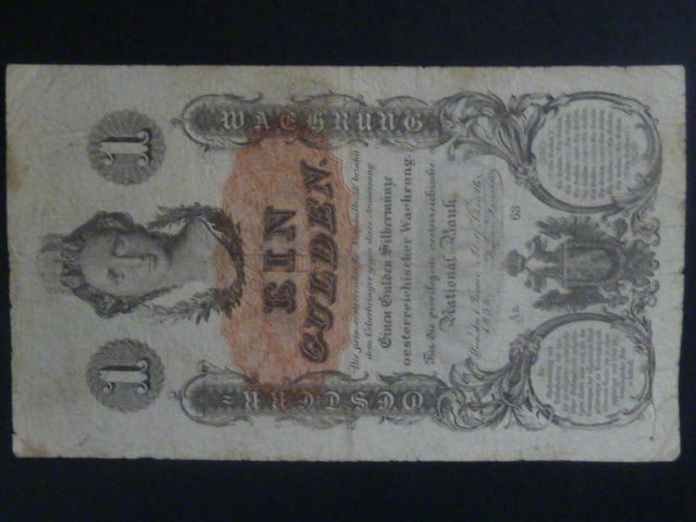 1 Gulden 1858 série Aa 63