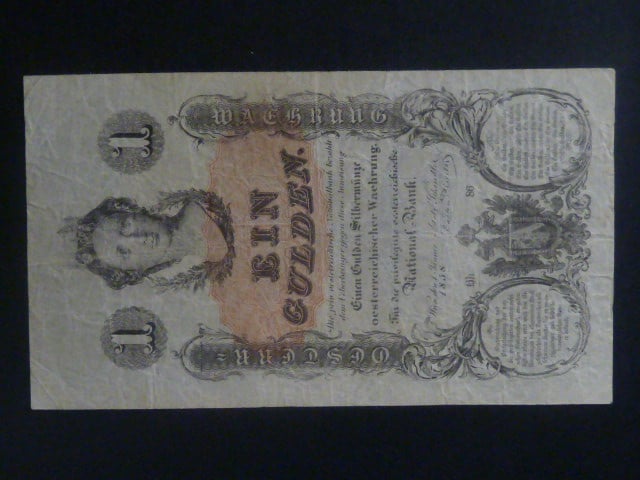 1 Gulden 1858 série Hh 86
