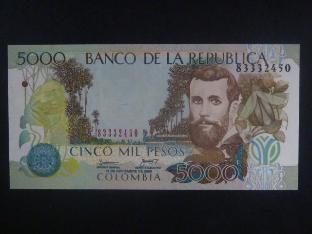 KOLUMBIE, 5000 Pesos 2010, BNB. B989i, Pi. 452h