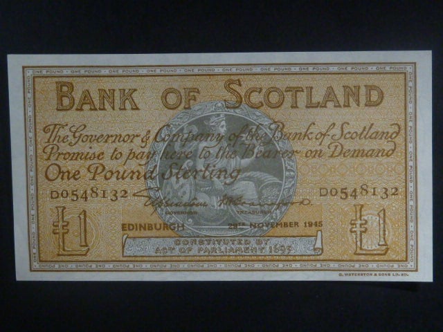 Bank of Scotland, 1 Pound 1945, BNB. B197e, Pi. 96b