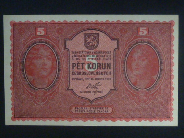 5 Kč 1919 série 0068
