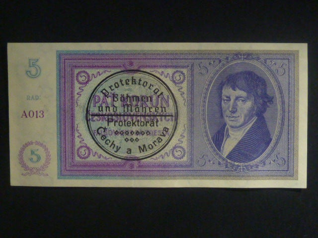 5 K 1938/40 série A 013, strojní přetisk