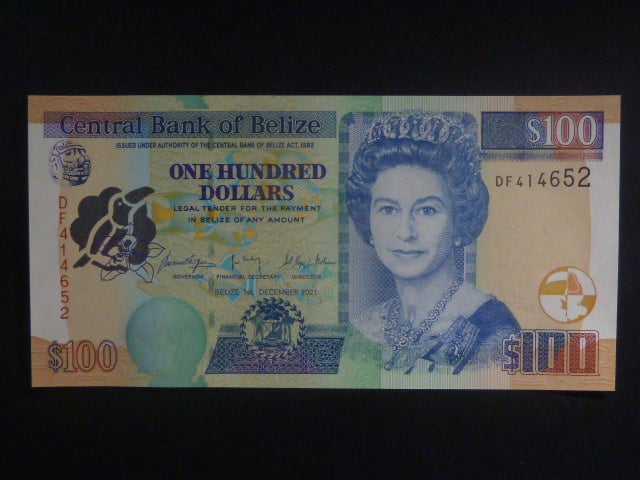 BELIZE, 100 Dollars 2021, BNB. B329e, Pi. 71