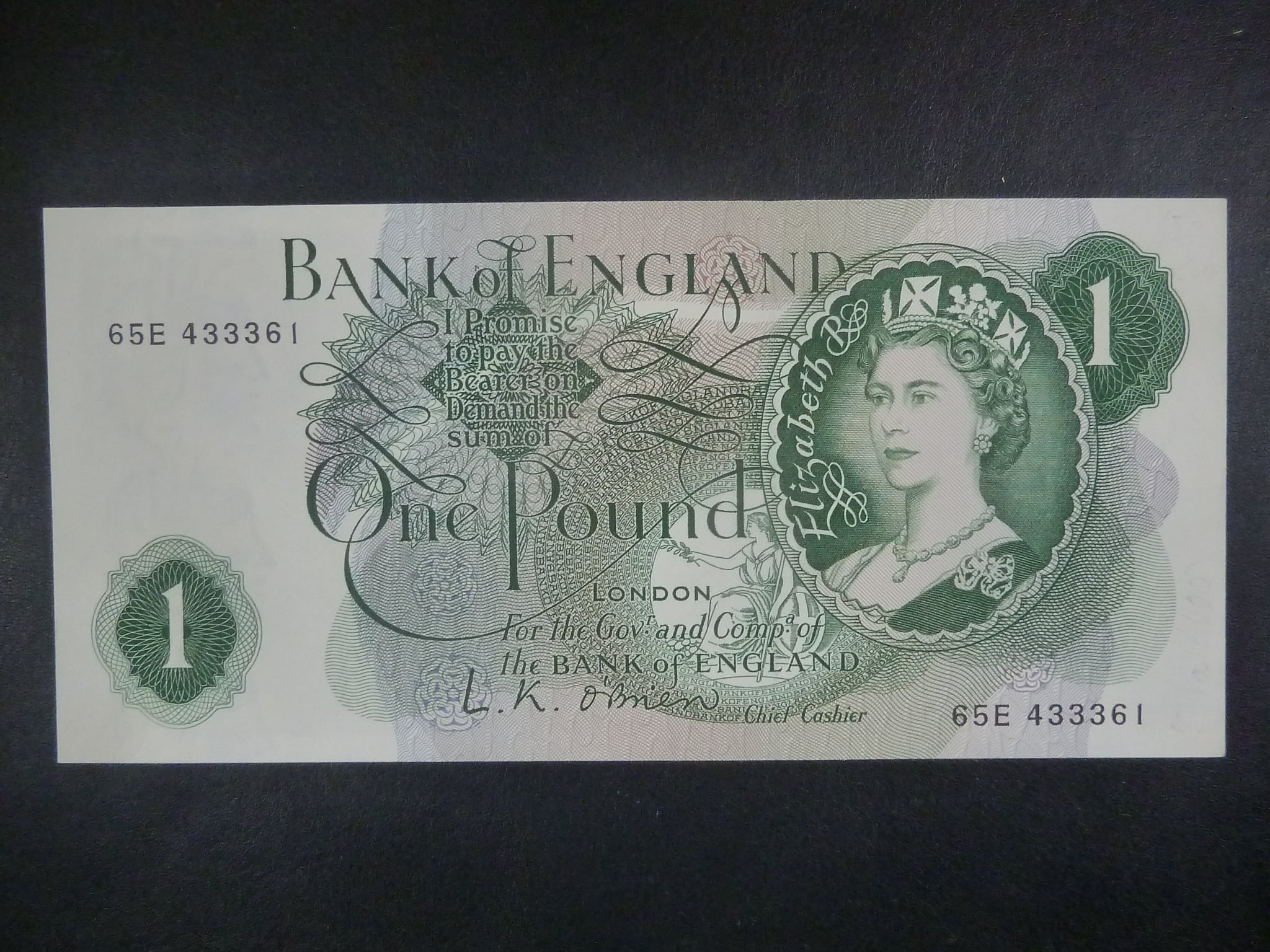 1 Pound 1960 podpis O´Brien, BNB. B180a, Pi. 374
