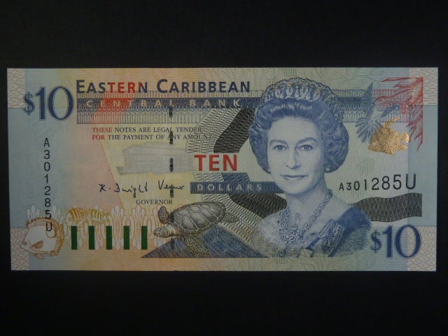 VÝCHODOKARIBSKÉ STÁTY - Anguilla, 10 Dollars 2008, BNB. B232a, Pi. 48