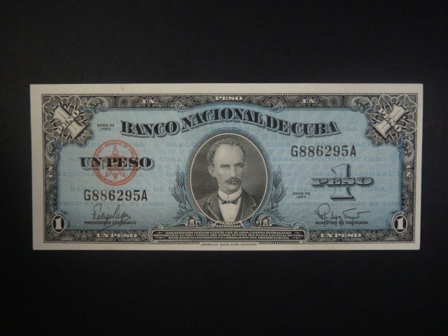KUBA, 1 Peso 1960, BNB. B801b, Pi. 77