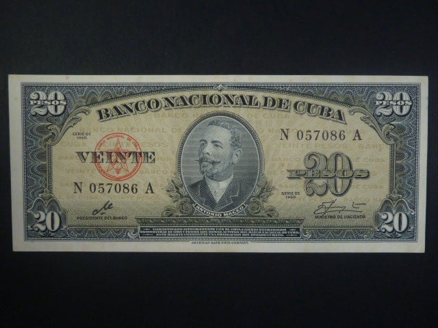 KUBA, 20 Pesos 1960, BNB. B804c, Pi. 80