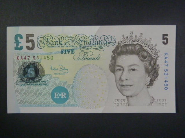 5 Pounds 2004 Bailey, BNB. B198c, Pi. 391