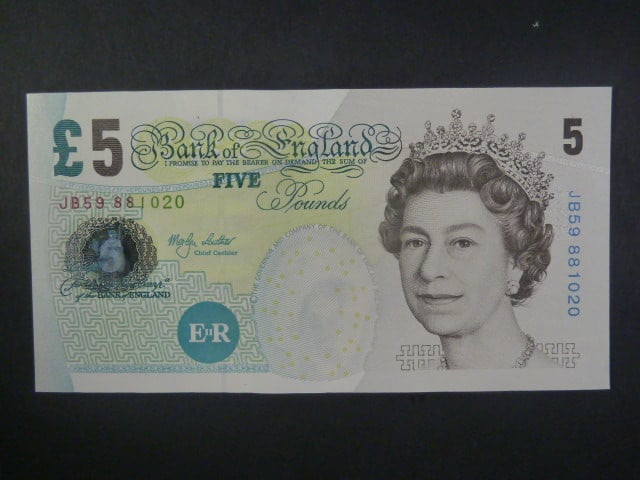 5 Pounds 2002 Lowther, BNB. B198a, Pi. 391