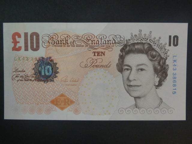 10 Pounds 2015 Cleland, BNB. B199e, Pi. 389