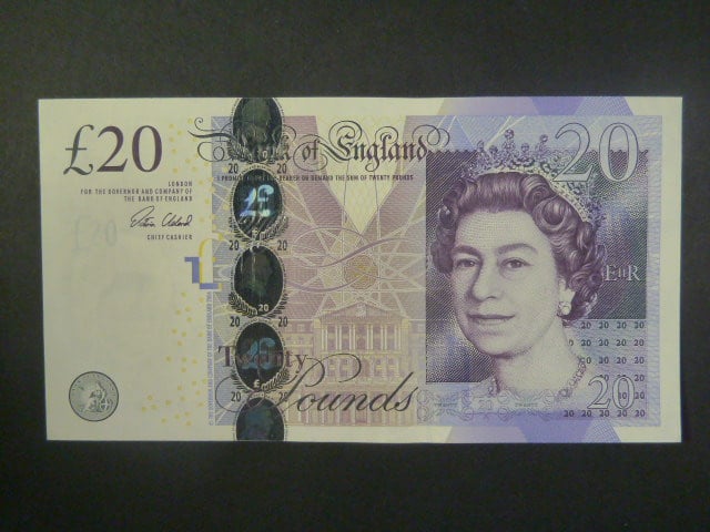 20 Pounds 2015 Salmon, BNB. B201c, Pi. 392c