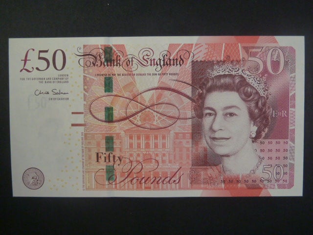 50 Pounds 2010 Salmon BNB. B202a, Pi. 393a