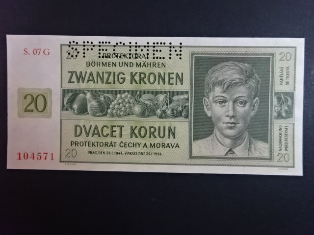 20 K 1944 série 07 G, perf. SPECIMEN