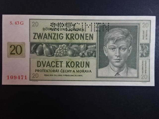 20 K 1944 série 43 G, perf. SPECIMEN