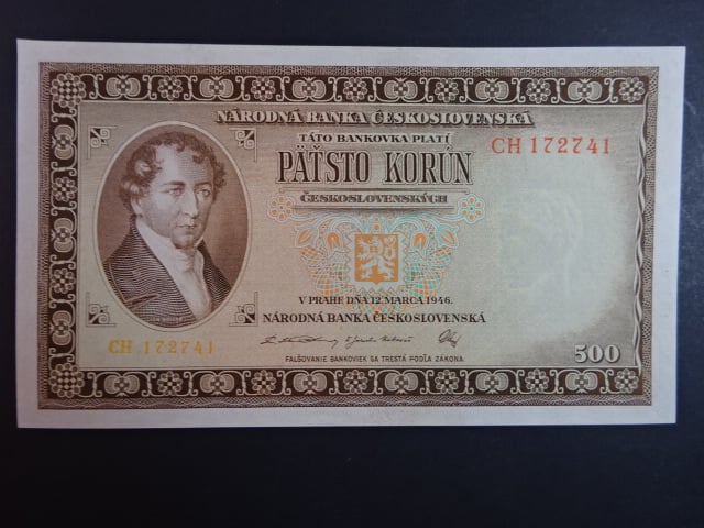 500 Kčs 1946 série CH