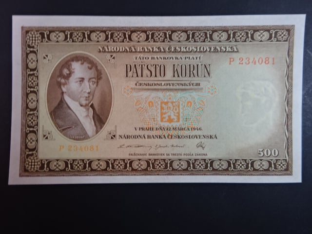 500 Kčs 1946 série P