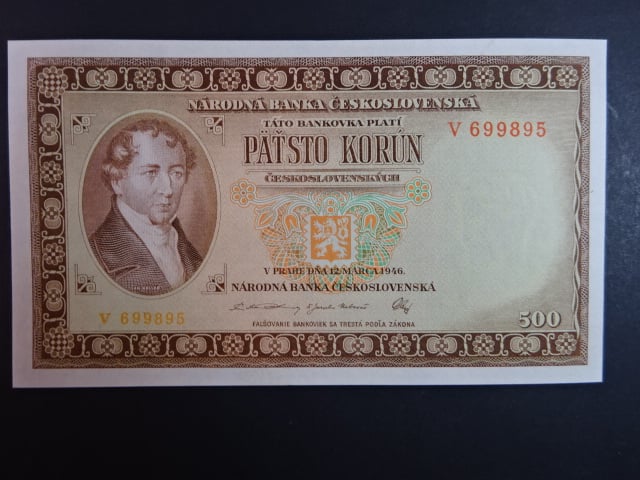 500 Kčs 1946 série V