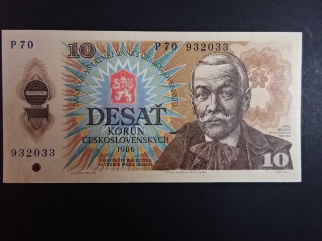 10 Kčs 1986 série P 70