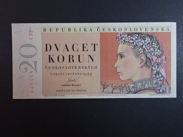 20 Kčs 1949 série A 52