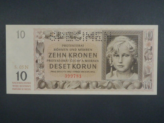 10 K 1942 série 05 N, perf. SPECIMEN