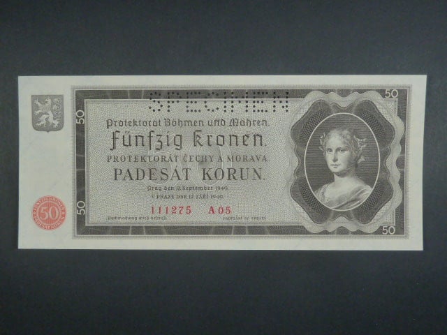 50 K 1940 série A 05, perforace SPECIMEN