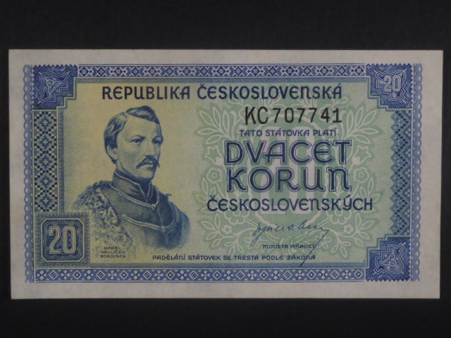 20 Kčs 1945 série KC