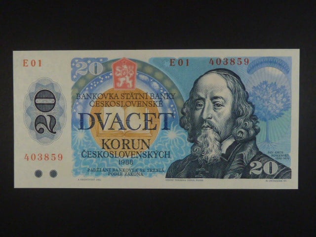 20 Kčs 1988 série E 01