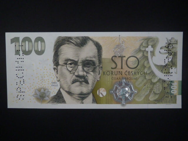 Engliš, 100 Kč 2022 série ET 08 s 2x svisle perf. SPECIMEN, (V2)