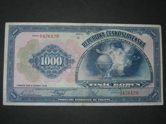 1000 Kč 8.4.1932, serie C