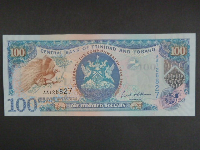 TRINIDAD A TOBAGO, 100 Dollars 2009 pamětní, BNB. B226a
