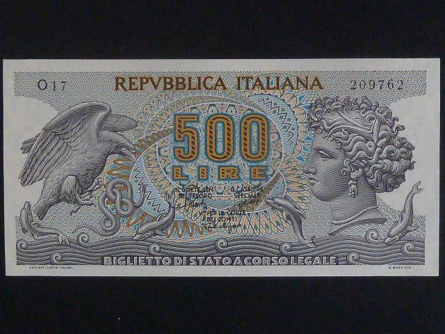 500 Lire 20-10-1967, BNB. B322b, Pi. 93