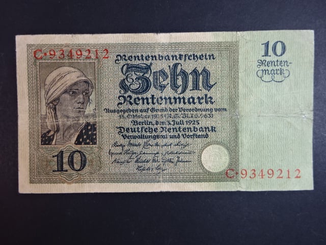 Německo, 10 Rtm 1925 série C, Ro. 163, Ba. D14