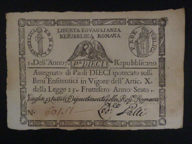 Papežský stát - 10 Paoli 1799, Pi. S540a