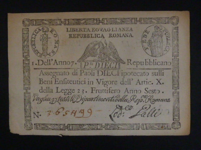 Papežský stát - 10 Paoli 1799, Pi. S540d
