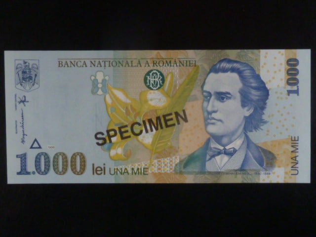 1000 Lei 1998 anulát SPECIMEN, BNB. B266as1, Pi. 106s