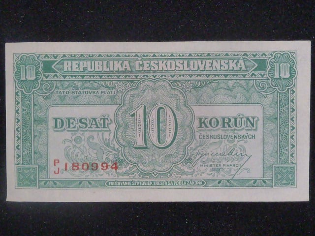 10 Kčs 1945 série P/J