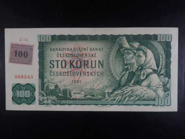 100 Kč 1961/1993 série Z 74, kolek