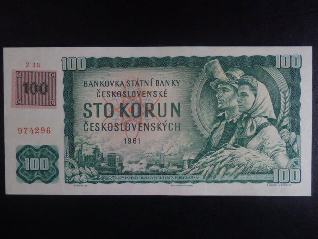 100 Kč 1961/1993 série Z 38, kolek