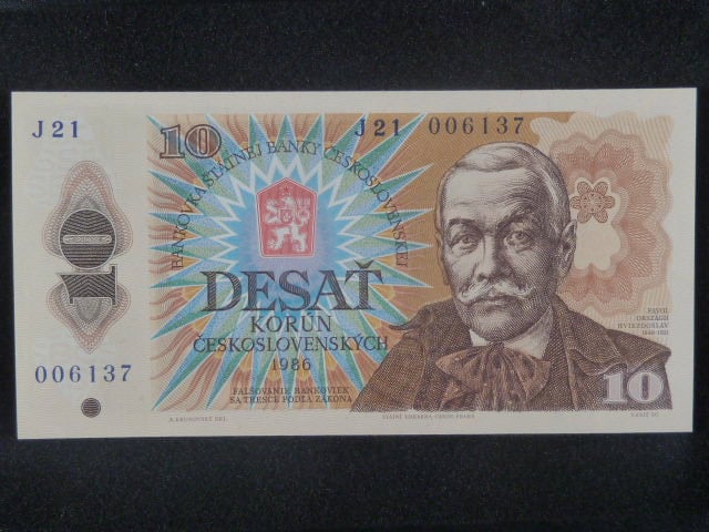 10 Kčs 1986 série J 21